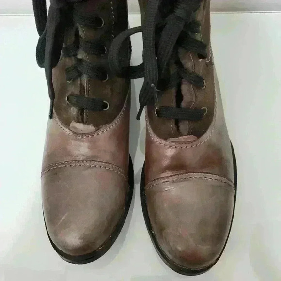 ARNOLD CHURGIN fur lined  leather and suede brown boots. Size 8.5 - Picture 7 of 11